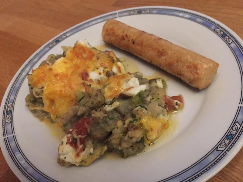 Gegratineerde auberginestoemp