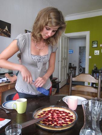 Frambozentaart (Tarte aux framboises café du jura)
