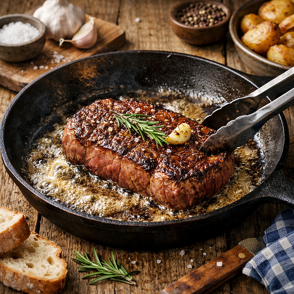 Steak bakken