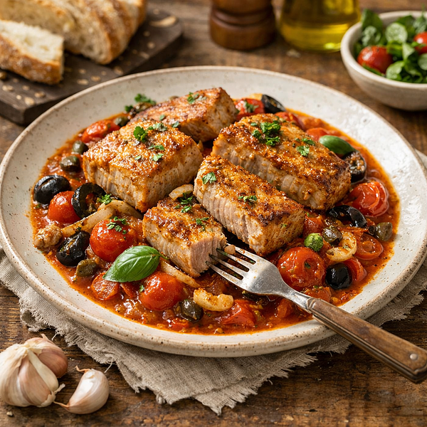 Tonijn in tomatensaus