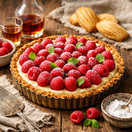 Tarta de frambuesas