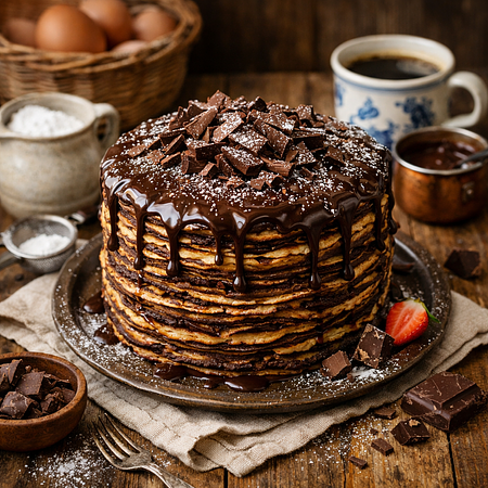 Pannenkoeken-chocoladetaart