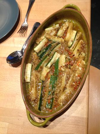 Courgettes met Marokkaanse specerijen