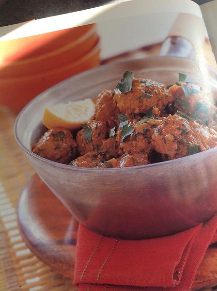 Tajine van Marokkaanse gehaktballetjes en kruiden