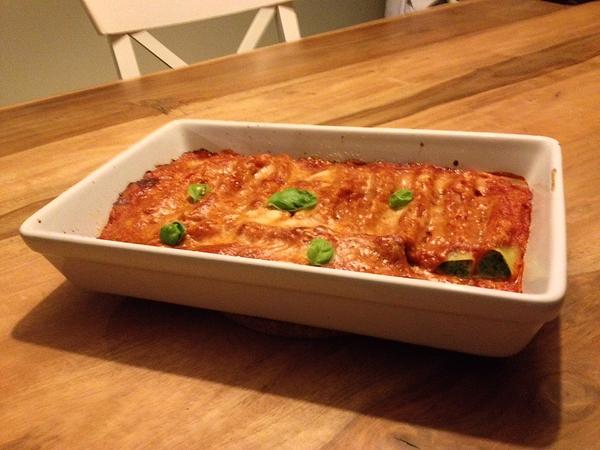 Cannelloni met spinazie en ricotta