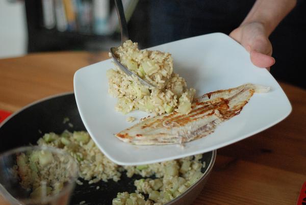 Risotto met vanille en tongetjes